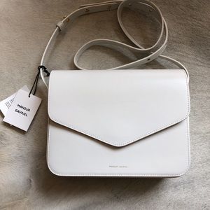 Mansur Gavriel White Envelope Bag.  Leather.